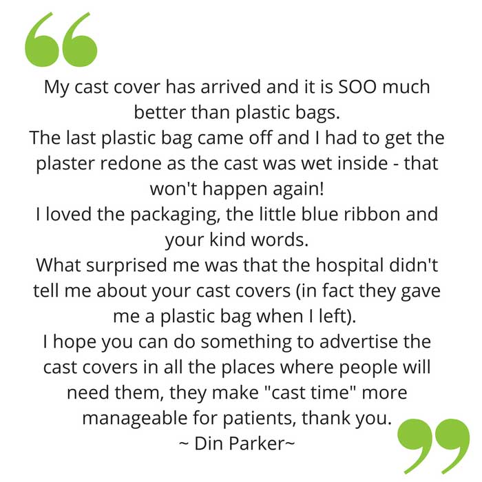 Din's Feedback on short leg cast covers