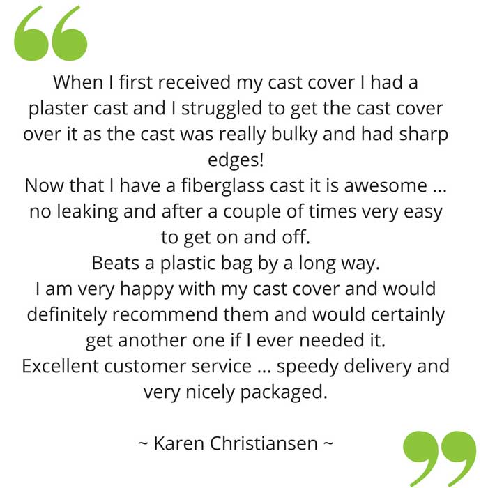 Karen's feedback on bloccs short leg cast covers