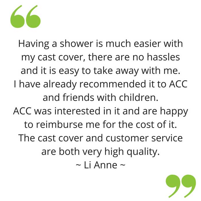 Lianne's feedback on bloccs short leg cast covers