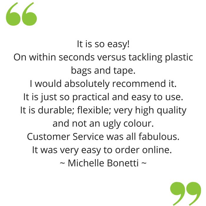 Michelle's feedback on short leg waterproof covers