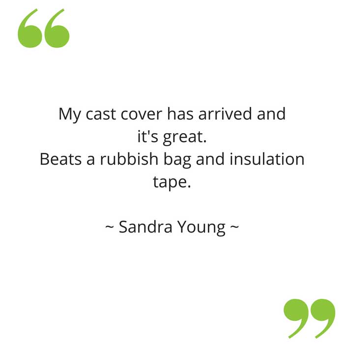 Sandra's feedback on short leg cast covers
