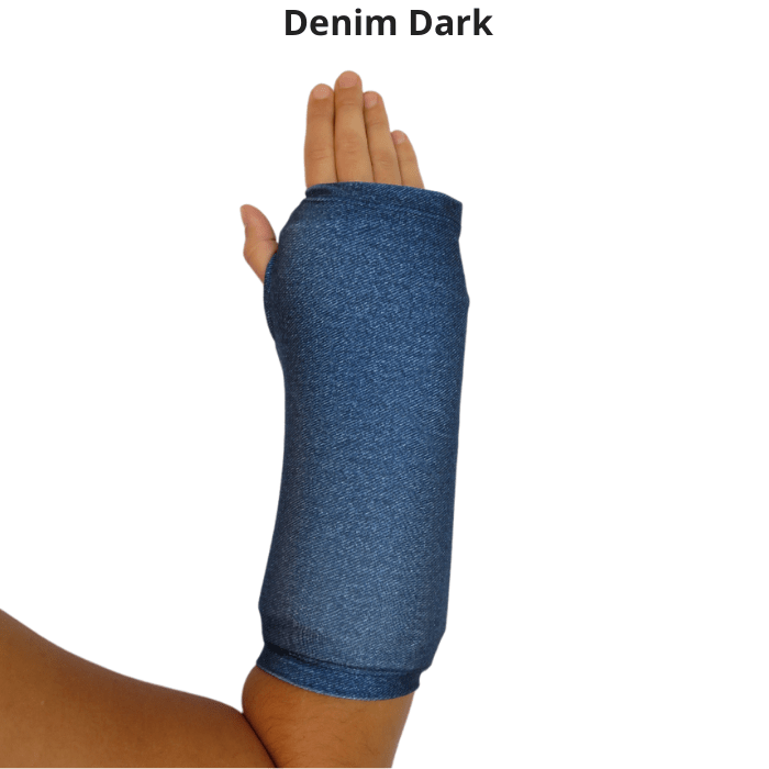 dark denim arm cast cover