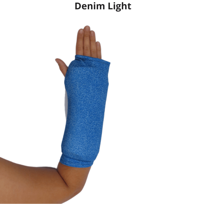 light denim arm cast cover