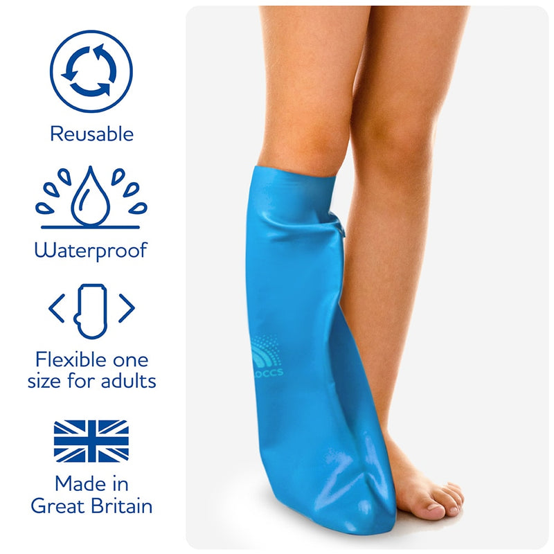 features of the bloccs short leg cast cover for adults