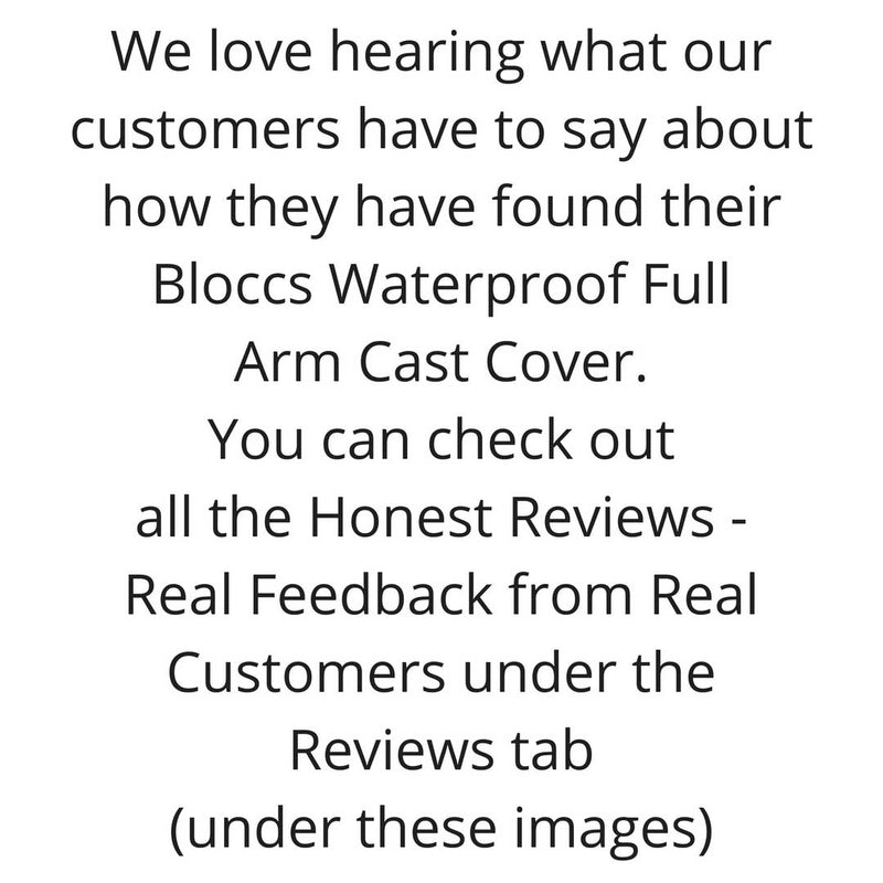 Check out more customer reviews on the Bloccs Arm Cast Protectors for Full Arm Casts