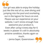 Jenna's waterproof arm cast protector feedback