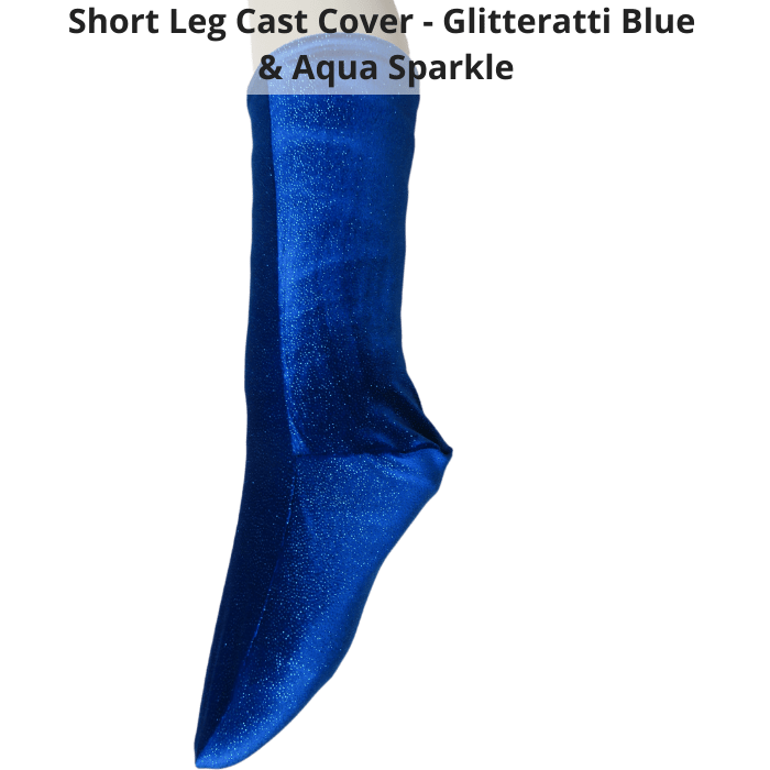 Glitteratti Blue Deocrative Leg Cast Cover