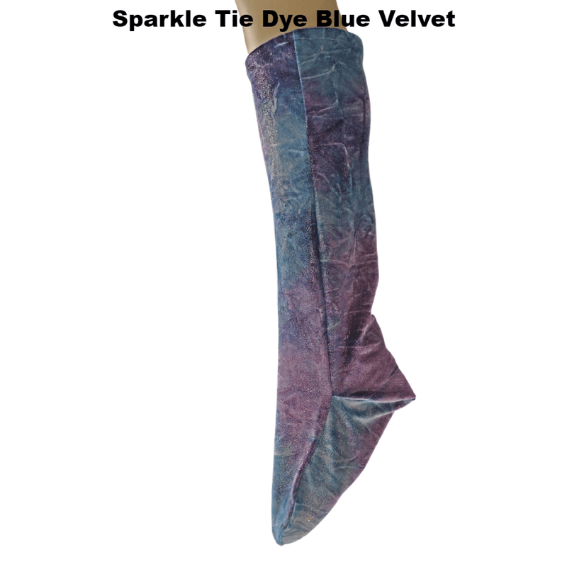 Leg Cast Cover Sparkle Tie Dye Blue Velvet