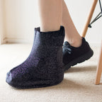 short moon boot cover in bling it on black