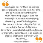 Maxine's feedback on her waterproof arm cast protector